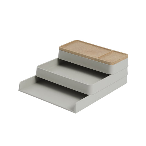 muuto arrange desktop series configuration 1 in grey and cork 