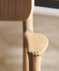 Asger Chair, Oiled Oak, Upholstered Seat by Danish Furniture Bent Hansen