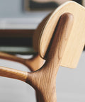 Asger Chair, Oiled Oak, Upholstered Seat by Danish Furniture Bent Hansen