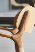 Asger Chair, Oiled Oak, Upholstered Seat by Danish Furniture Bent Hansen