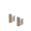 Muuto Attach Coat hooks set of 2 in oak and aluminum