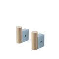 Muuto Attach Coat hooks set of 2 in oak and pale blue