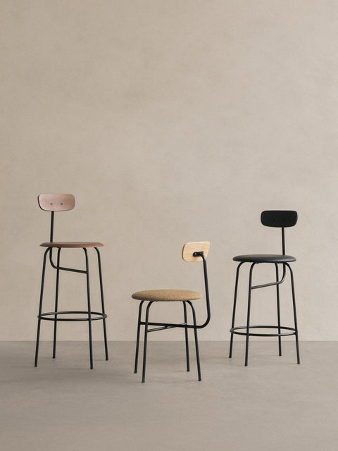 Audo Copenhagen Afteroom Bar & Counter Chair, Non-Upholstered in a styled interior