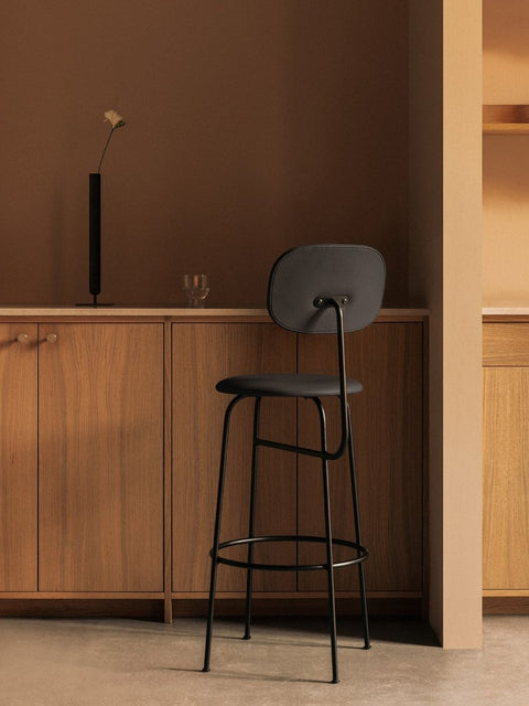 Audo Copenhagen Afteroom Plus Bar & Counter Chair, Fully Upholstered with the Stance Vase