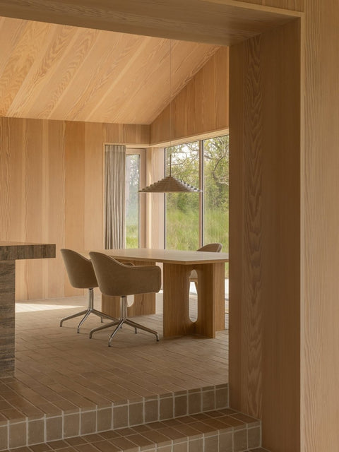 Audo Copenhagen Chancery Pendant Lamp with the Androgyne Dining Table