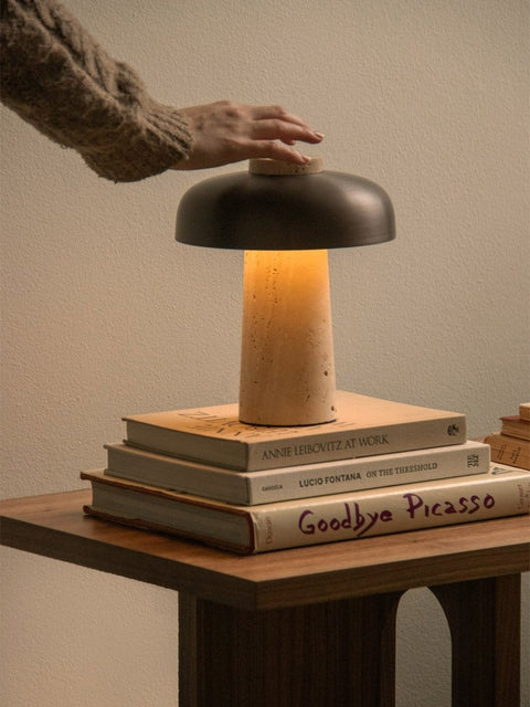 Audo Copenhagen Reverse Table Lamp, Portable in a styled interior