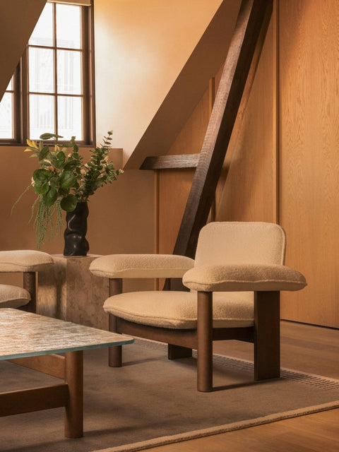 Audo Copenhagen Brasilia Lounge Chair, Low Back with the Brasilia Lounge Table