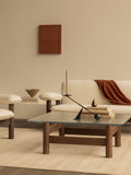 Audo Copenhagen Brasilia Lounge Table with the Interconnect Candle Holder and the Brasilia Sofa