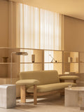 Audo Copenhagen Brasilia Sofa with the Androgyne Side Table and the Volume Side Table