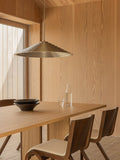 Audo Copenhagen Chancery Pendant Lamp with the Androgyne Dining Table and the Bottle Carafe