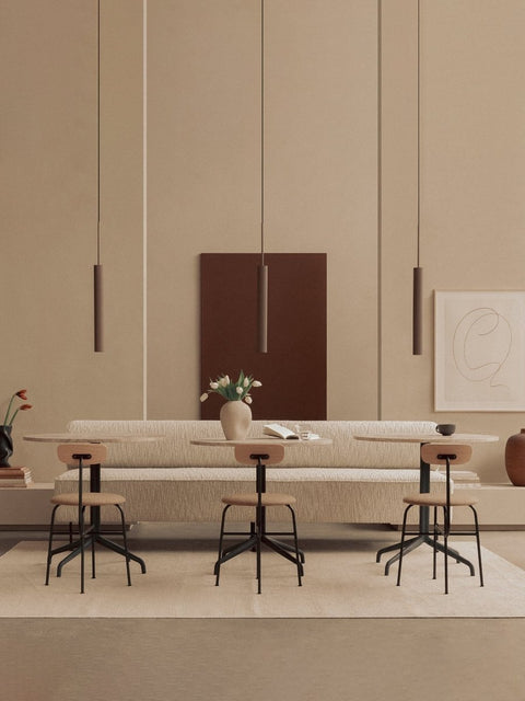 Audo Copenhagen Afteroom Dining Chair, Upholstered Seat in a styled interior