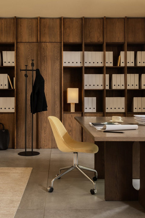 Audo Copenhagen Harbour Side Chair, Dining Height, Upholstered with the Harbour Side Dining Chair and the Androgyne Dining Table