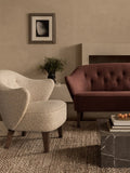 Audo Copenhagen Ingeborg Lounge Chair with the Collapse Vase and the Plinth Low