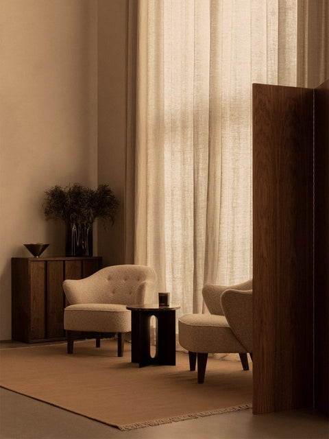 Audo Copenhagen Ingeborg Lounge Chair with the Androgyne Side Table