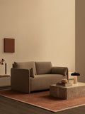 Audo Copenhagen Offset Sofa Bed with the Reverse Table Lamp and the Plinth Low