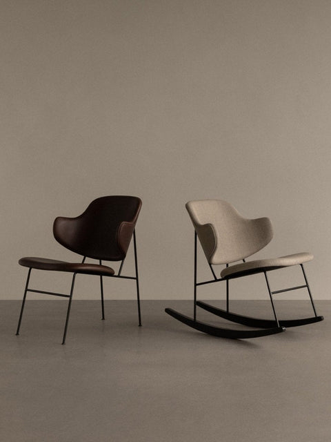 Audo Copenhagen The Penguin Rocking Chair, Fully Upholstered in a styled interior
