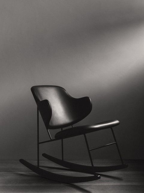 Audo Copenhagen The Penguin Rocking Chair, Fully Upholstered in a styled interior
