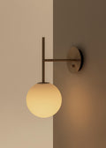 scandinavian brushed brass wall lamp