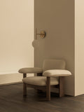 Audo Copenhagen Brasilia Lounge Chair, Low Back with the TR Bulb Suspended Wall Lamp