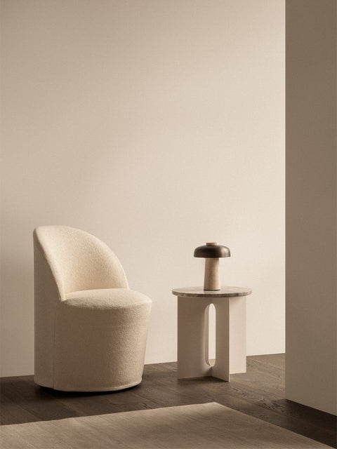 Audo Copenhagen Reverse Table Lamp, Portable with the Androgyne Side Table