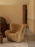 Audo Copenhagen The Tired Man Lounge Chair in a styled interior