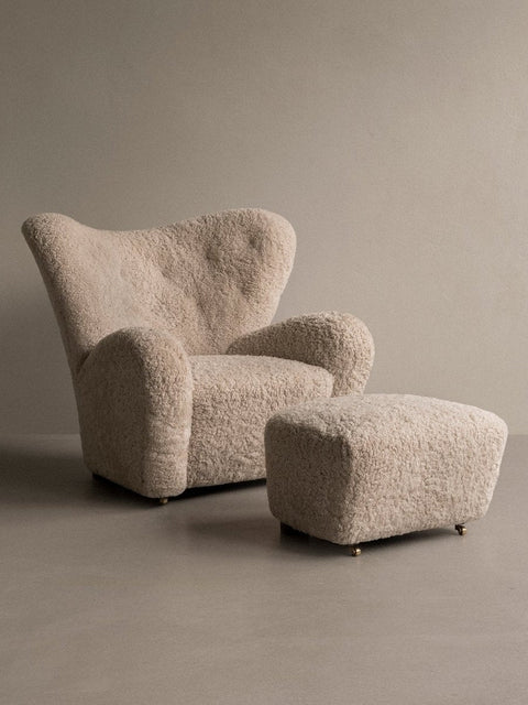 Audo Copenhagen The Tired Man Ottoman in a styled interior