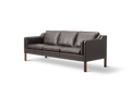 Borge Mogensen Scandinavian BM2213 Sofa in Premium Leather for Fredericia Furniture Side View