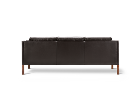 Borge Mogensen Scandinavian BM2213 Sofa in Premium Leather for Fredericia Furniture Back View
