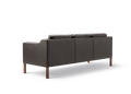 Borge Mogensen Scandinavian BM2213 Sofa in Premium Leather for Fredericia Furniture Back View