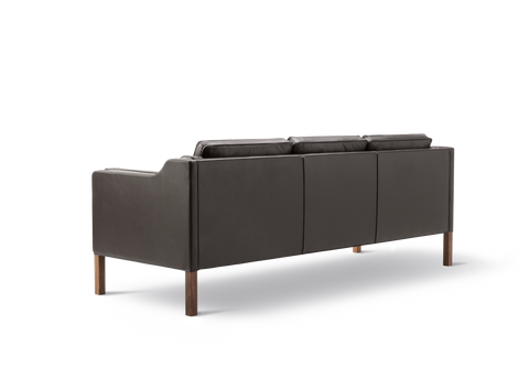 Borge Mogensen Scandinavian BM2213 Sofa in Premium Leather for Fredericia Furniture Back View