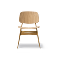 Søborg Chair BM 3050 front view in oiled oak designed by Borge Mogensen
