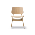 Søborg Chair BM 3050 front view in lacquered oak Scandinavian dining chair