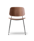 walnut soborg dining chair designed by borge mogensen for fredericia furniture