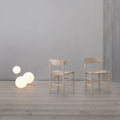 j39 chair in soaped oak and natural papercord designed by borge mogensen for fredericia furniture