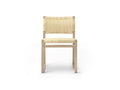 bm61 dining chair by borge mogensen for fredericia furniture in oak lacquered finish with natural cane wicker