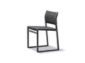 bm61 dining chair by borge mogensen with black oak frame and black linen webbing