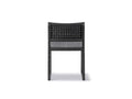 bm61 dining chair by borge mogensen with black oak frame and black linen webbing