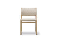 bm61 dining chair by borge mogensen with oak frame and natural linen webbing