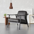 baltic chair with leather seat and ash black back rest by Canadian furniture company gus modern 