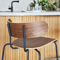 modern kitchen with Canadian designed bantam bar stool by gus modern 
