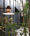 nyhavn outdoor wall lamp in copper for louis poulsen