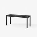 Betty TK4 Bench by &Tradition in solid black oak with matching black linen seat webbing