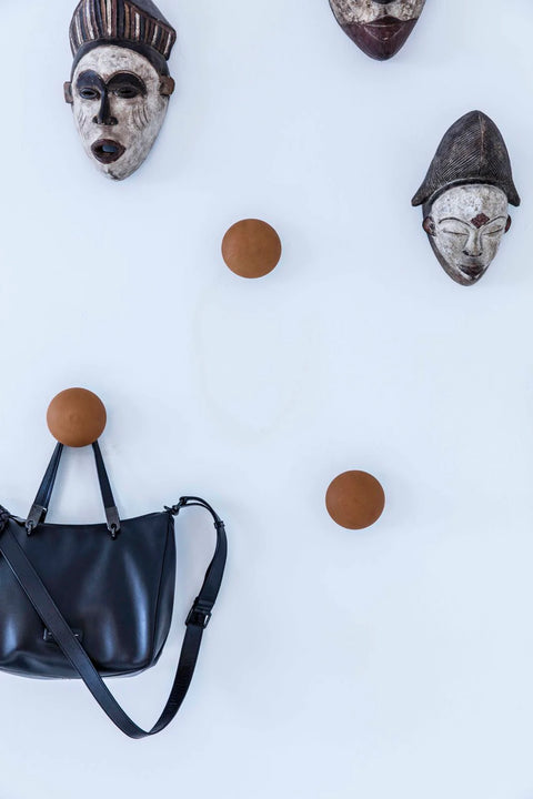 Button-Up, Cognac Leather by Bent Hansen Coat Hanger