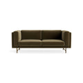 Coffer 82" Sofa by Blu Dot in Moss Velvet, front view