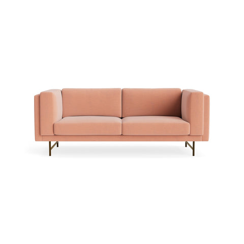 Coffer 82" Sofa by Blu Dot in Clay Velvet, front view
