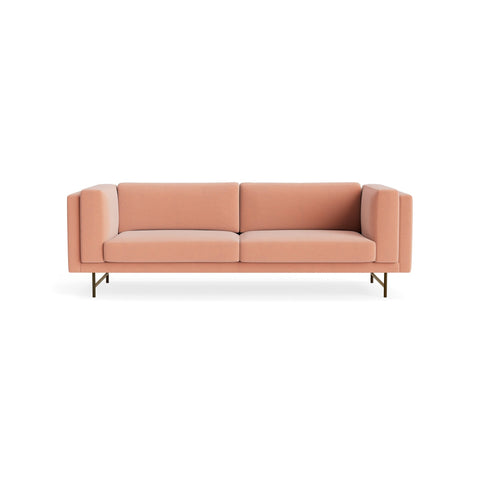 Coffer 96" Sofa by Blu Dot in Clay Velvet, front view