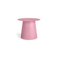 low cocktail end table by Blu Dot in bubblegum