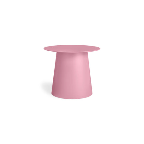 low cocktail end table by Blu Dot in bubblegum