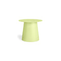 low cocktail end table by Blu Dot in celery