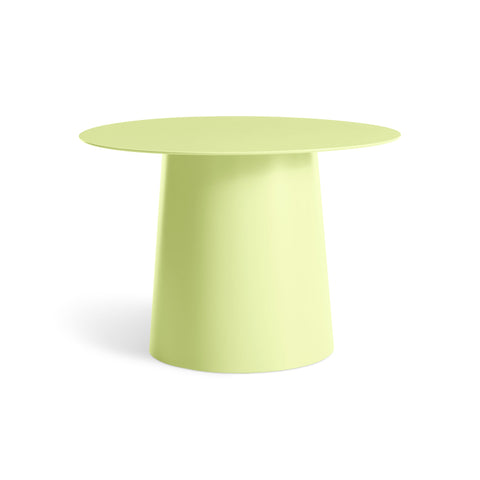 modern circle low side table by Blu Dot in celery
